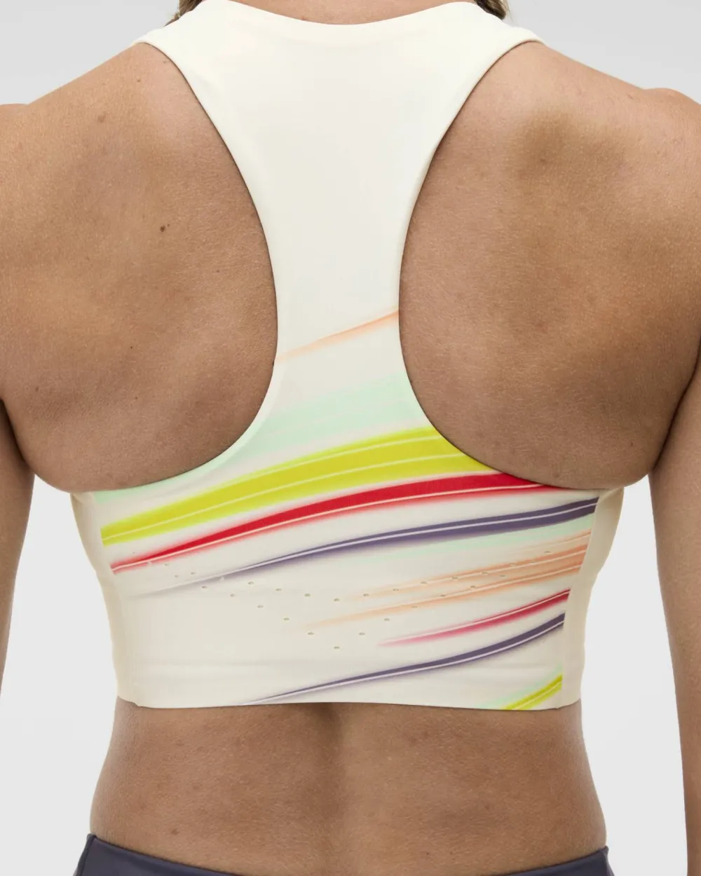 Best Hoka Women's Race Day Crop Bra Alabaster Flare