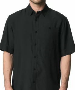 New Houdini Men's Tree Shortsleeve Shirt True Black Light