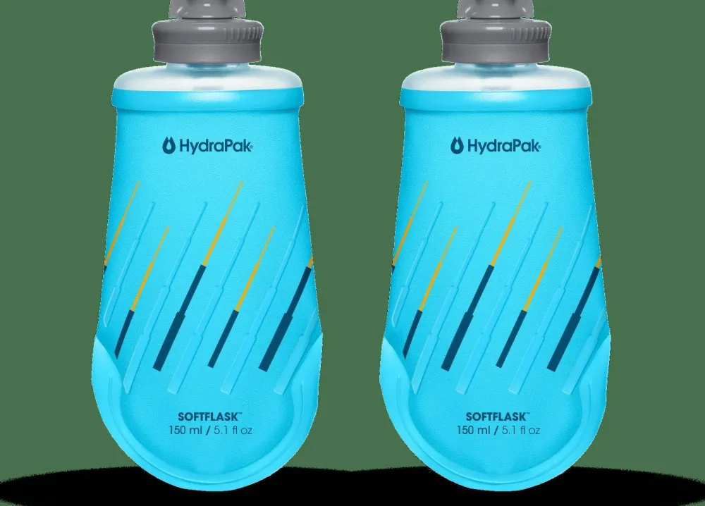 New Hydrapak Softflask 150ml - 2- Pack Malibu Blue
