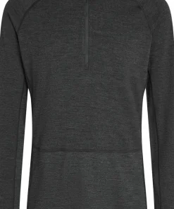 Discount Icebreaker Men's Merino 260 ZoneKnit Long Sleeve Half Zip Jet Hthr