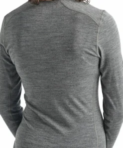 Best Icebreaker Women's 200 Oasis Long Sleeve Crewe Gritstone Heather Gritstone HTHR
