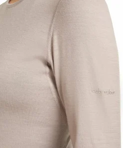 Outlet Icebreaker Women's 200 Oasis Long Sleeve Crewe Pink Quartz