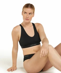 Icebreaker Women's Merino 125 Cool-Lite Sprite Racerback Bra Black