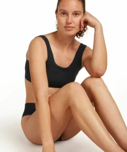Clearance Icebreaker Women's Merino Rib Lotus Bra Black