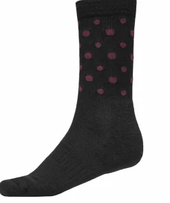 Clearance Icebug Active Merino Sock Spots Black/Hibiscus