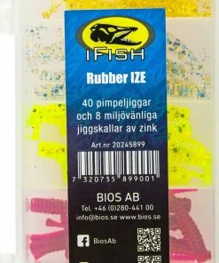 Sale iFish Rubber Ize Pimple Jigs 40-P Mixed One Color