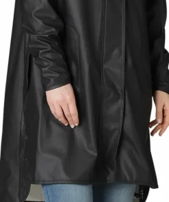 Outlet Ilse Jacobsen Women's Raincoat Detachable Hood Black