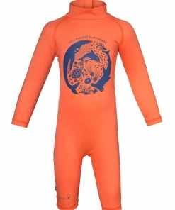 Isbjörn of Sweden Kids' Dolphine Sun Jumpsuit Papaya
