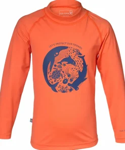 New Isbjörn of Sweden Kids' Sealion Sun Sweater Papaya
