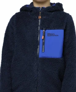 Best Jack Wolfskin Kids' Ice Curl Hood Jacket Night Blue/Night Blue
