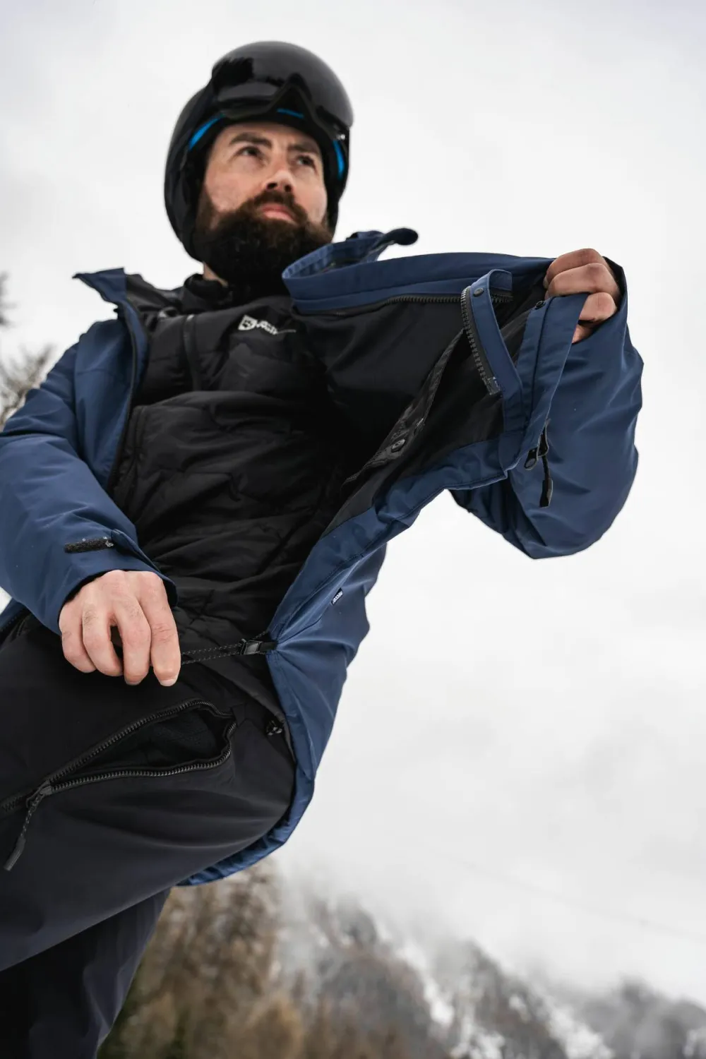 Discount Jack Wolfskin Men's Flowline 3in1 Jacket Midnight Sky
