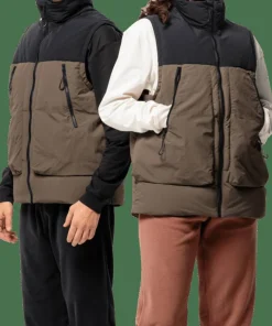 Clearance Jack Wolfskin Unisex Dellbrueck Vest Chestnut
