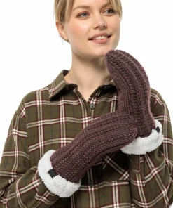 Best Jack Wolfskin Women's Highloft Knit Mitten Boysenberry