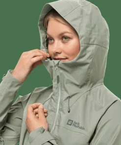 Sale Jack Wolfskin Women's Kammweg 3-Layer Jacket Mint Leaf