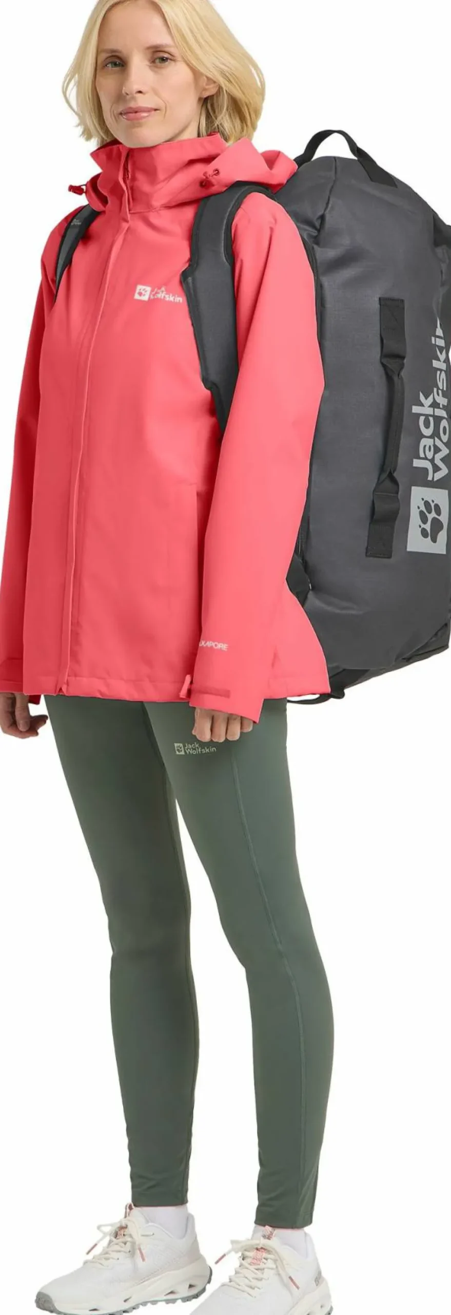 New Jack Wolfskin Women's Trailtime 2L Jacket Sunset Coral