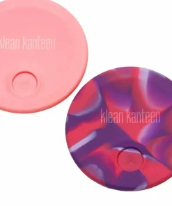 Clearance Klean Kanteen Kid Cup Straw Lid 2-Pack Pink Tie Dye