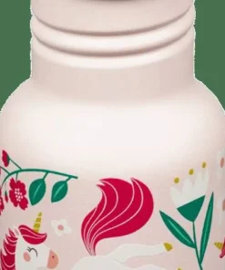 Klean Kanteen Kids' Classic Narrow 355ml (W/ Kid Sippy) Leaping Unicorns Pink