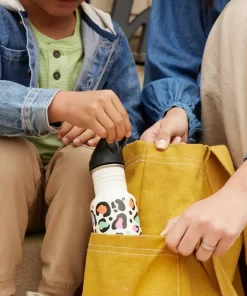 Hot Klean Kanteen Kids' Classic Narrow 355ml (W/Flip Seal Sport) Leopard Print