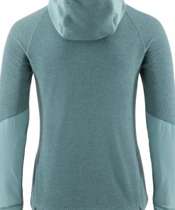 Clearance Klättermusen Women's Hugin Zip Hoodie Frost Green/Jade Green Frost Green-Jade Green