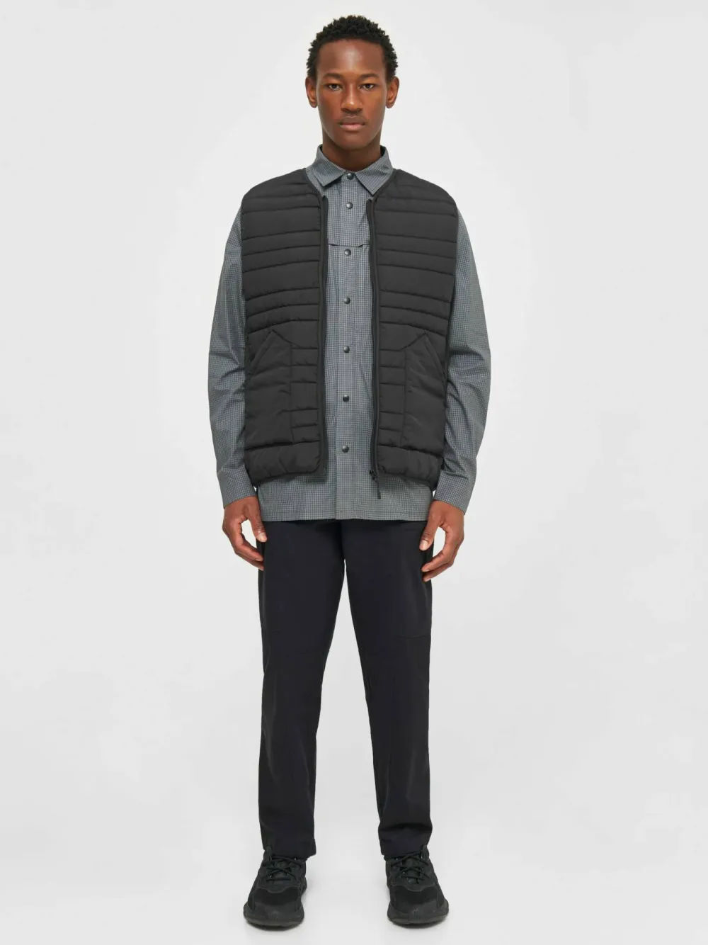 New Knowledge Cotton Apparel Men's Go Anywear™ Quilted Padded Zip Vest Black Jet