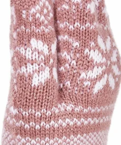 Online Kombi Unisex Nordic Jacquard Gloves Nostalgia Rose