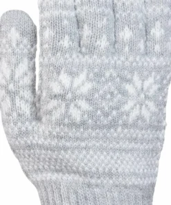 Outlet Kombi Unisex Nordic Jacquard Gloves Platinum