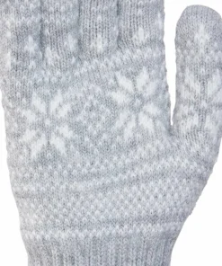 Outlet Kombi Unisex Nordic Jacquard Gloves Platinum