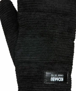 Best Kombi Women's Corduroy Mittens Black