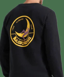 La Sportiva Men's Climbing On The Moon Sweatshirt Nero/Giallo