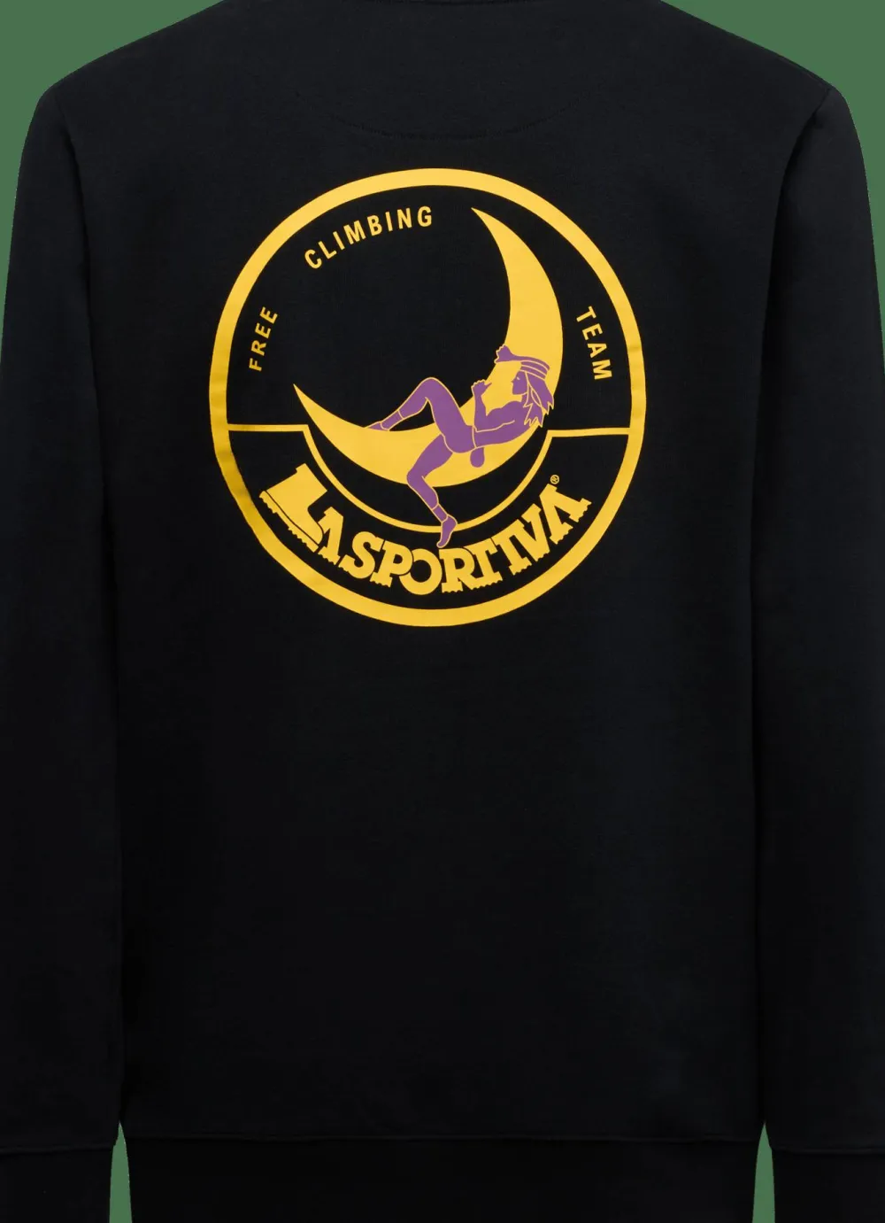 La Sportiva Men's Climbing On The Moon Sweatshirt Nero/Giallo