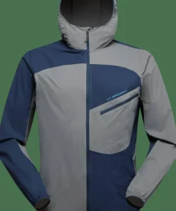 Clearance La Sportiva Men's Freeway Wind Jacket Steel/Night Sky