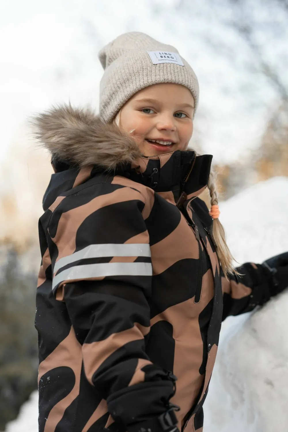 Hot Lindberg Kids' Colden Jacket Beige/Black