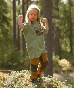 New Lundhags Juniors' Fulu Climbing T-Shirt Lichen