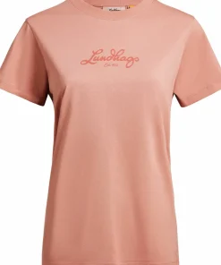 Outlet Lundhags Women's Järpen Logo T-shirt Stone Pink