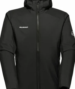 New Mammut Men's Rime Air In Hybrid Hooded Jacket Black