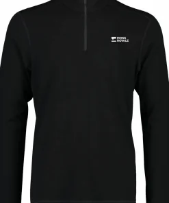 Hot Mons Royale Men's Cascade Merino Base Layer 1/4 Zip Long Sleeve Black