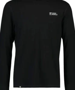 Sale Mons Royale Men's Cascade Merino Base Layer Long Sleeve Black