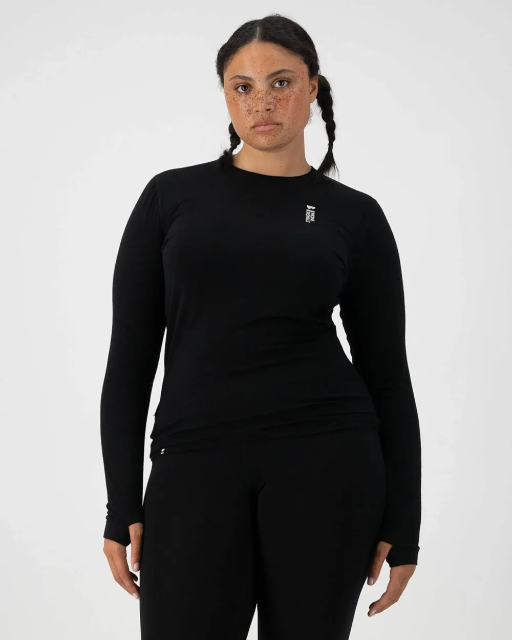 New Mons Royale Women's Cascade Merino Base Layer Long Sleeve Black