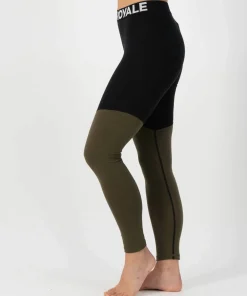 Sale Mons Royale Women's Cascade Merino Flex 200 Legging Dark Olive