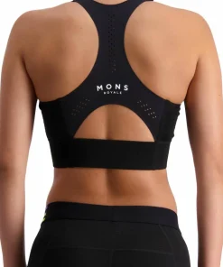 Sale Mons Royale Women's Stratos Merino Shirt Sports Bra Black