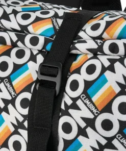Online Moon Climbing Roll Top Back Pack Retro Stripe Black