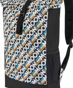 Online Moon Climbing Roll Top Back Pack Retro Stripe Black
