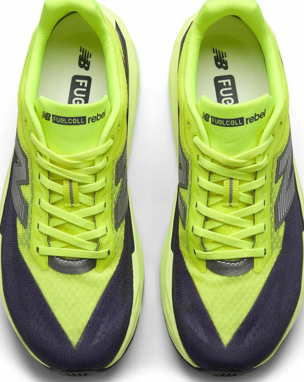 Outlet New Balance Men's FuelCell Rebel V5 Alkaline Green / Boysenberry / Dark Silver Metallic