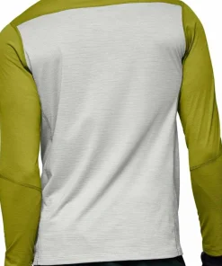 Clearance Norrøna Men's Falketind EqualiserUll Long Sleeve Golden Lime/Whisper White