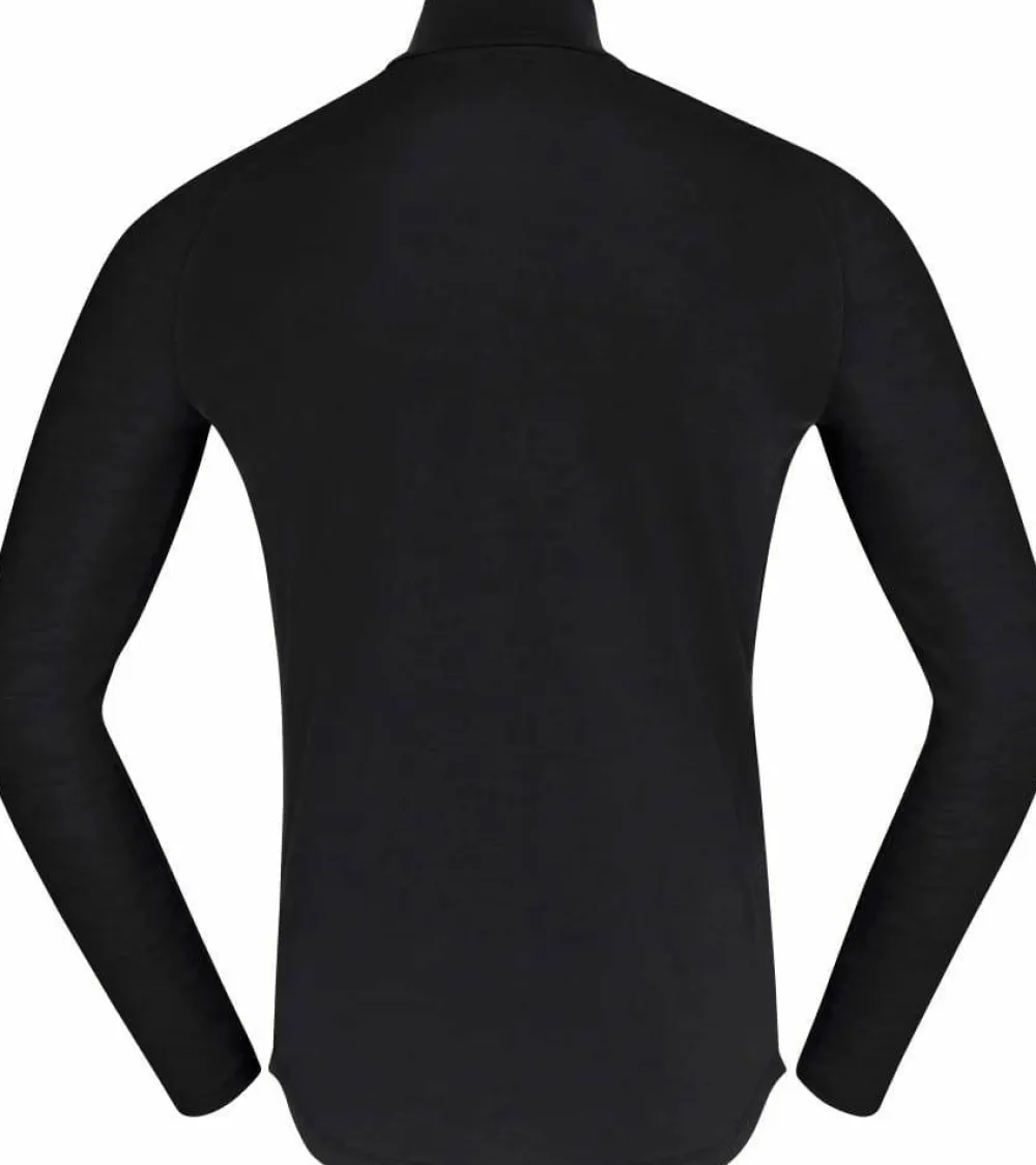 Best Norrøna Men's Femund PureUll Zip Neck Caviar Black