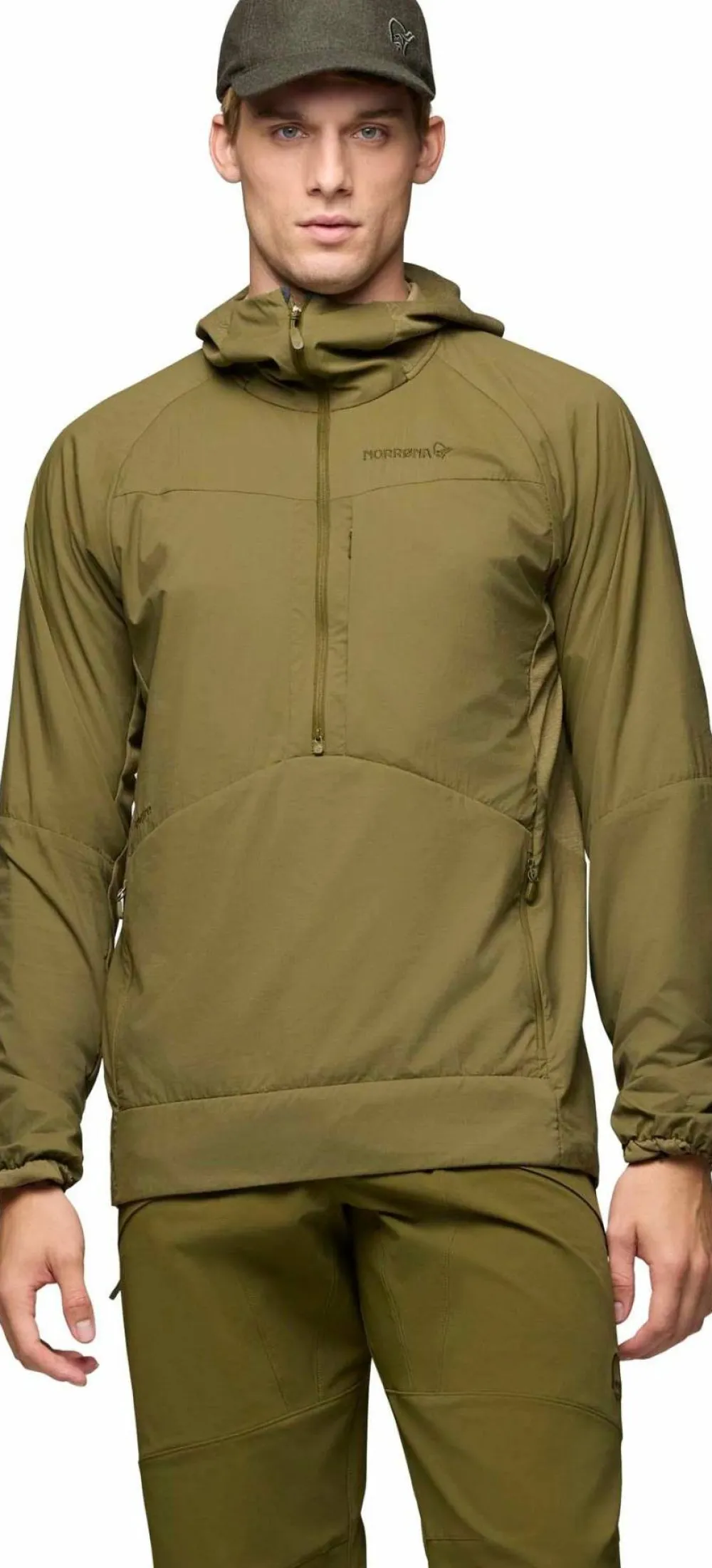 Online Norrøna Men's Møre Octa Zip Hood Dark Olive