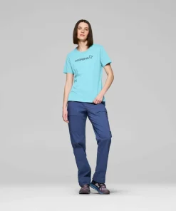 Discount Norrøna Women's /29 Cotton Viking T-Shirt Aqua Haze