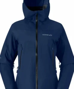 New Norrøna Women's Falketind GORE-TEX Jacket Blue Indigo Night