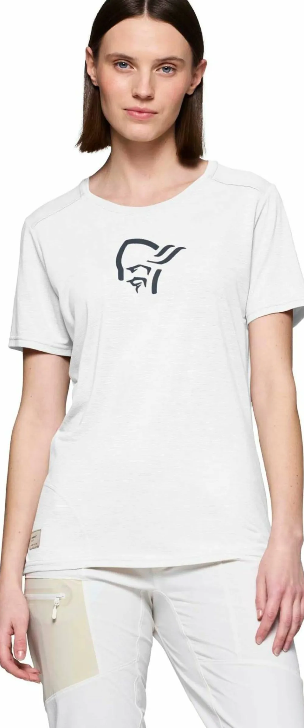 New Norrøna Women's Femund Equaliser Merino T- Shirt Snow White