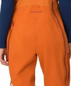 Sale Norrøna Women's Møre GORE-TEX Salopette Gold Flame